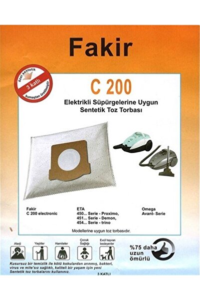 Parmis Sac de praf pentru aspirator Fakir compatibil ETA 454 trino 20 buc.