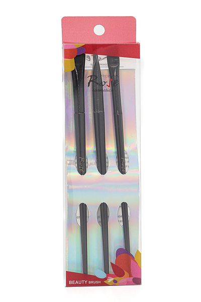 Roesıa Rose Cosmetics Rose 3-Piece Black Eyeshadow Brush Set