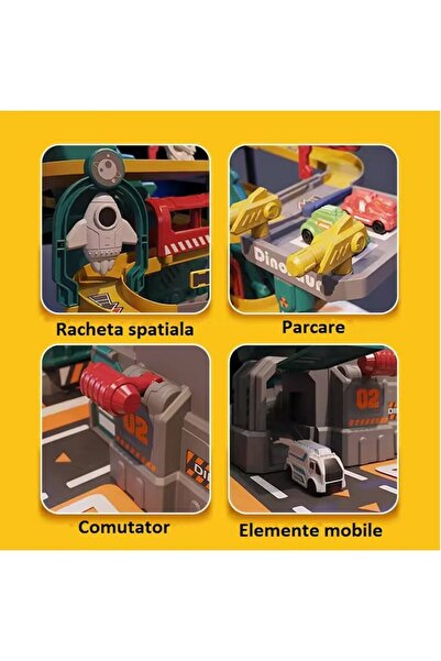 indiggo DinoDrive 42-Piece Electric Track and Parking Playset