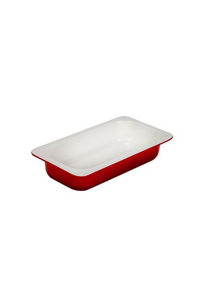 Lava Die-Cast Rectangular 1/3 Gastronomy Tub Size 32X17Cm. - Red