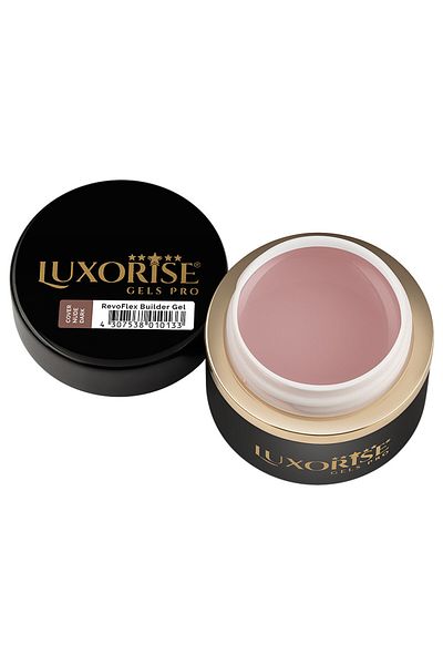 LUXORISE Gel UV pentru unghii Cover Builder RevoFlex LUXORISE 15ml, Cover Nude - Închis
