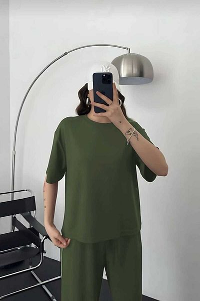 Fua Shop Γυναικείο Σετ Βαμβακερό Χτενισμένο Άνετο Κοστούμι