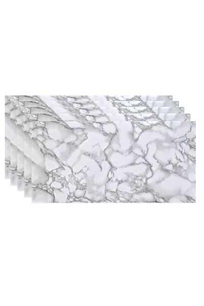 HOZRO Set 220 x Placi imitatie Marmura autoadezive HOZRO, Model abstract, pentru pereti
