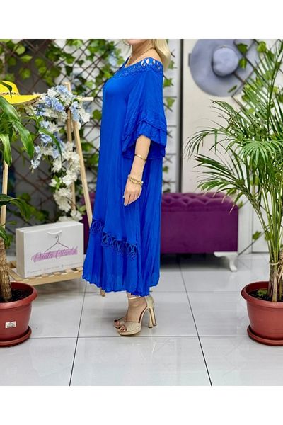 Butik Şans Guipure Detailed Voile Woven Dress