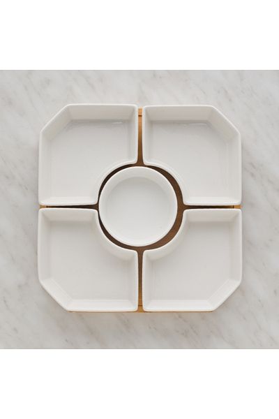 HomeVibes Platou decorativ cu patru foi