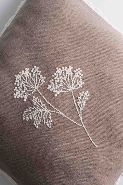 JOJOMIA Odin Throw Pillow Case 45X45 with Earth Embroidery Detail