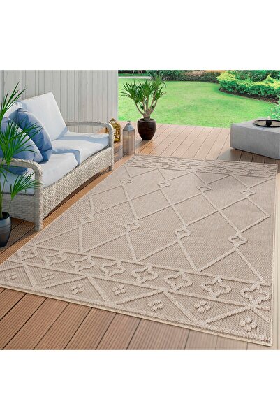 Seyra Home Geometrik Çizgiler Modern Tasarımlar İskandinav Dokuma Taban İç ve...