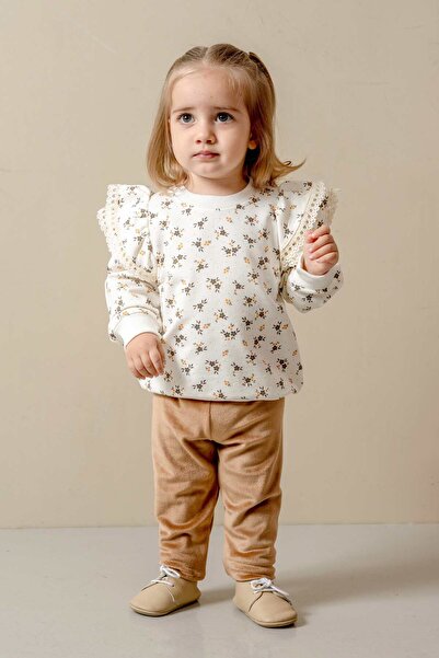 JNF kids Baby Girl Velvet Comfortable Two-Piece Set