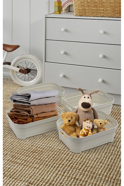 Nesto Home Σετ 4 Καλάθι Πολλαπλών Χρήσεων Χωρίς Κάλυμμα 4x2,8 λίτρα