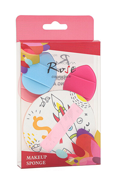 Roesıa Rose Cosmetics Rose 4'lü Spong Makyaj Sünger Seti