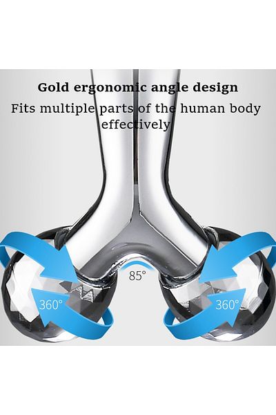 co arma 3D Dual Head Facial Massager Silver 14.5 x 4.8cm