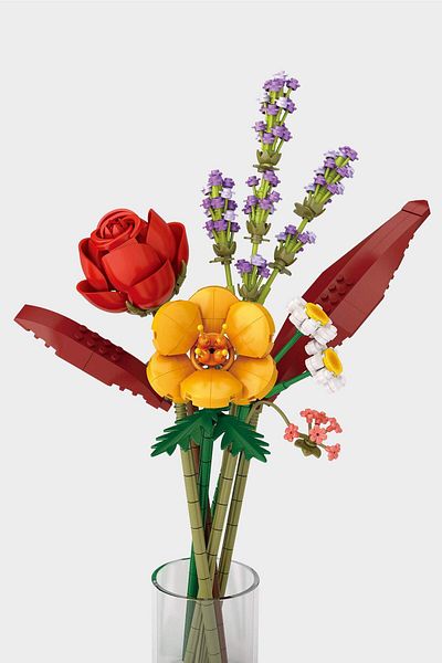 NillyToys Lz4603 Loz Colorful Flower Bouquet Flower Blocks 574 Pieces