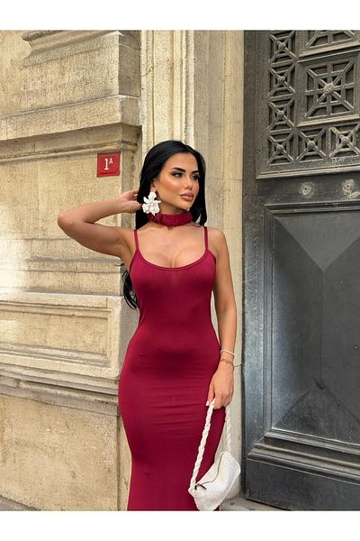 sajarsln Rochie de pește din țesătură de cristal Lycra - cu bandană