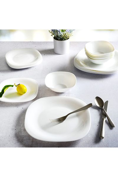 Houzi 26 Pcs Opal ware Dinner set Dishwasher Microwave Freezer safe