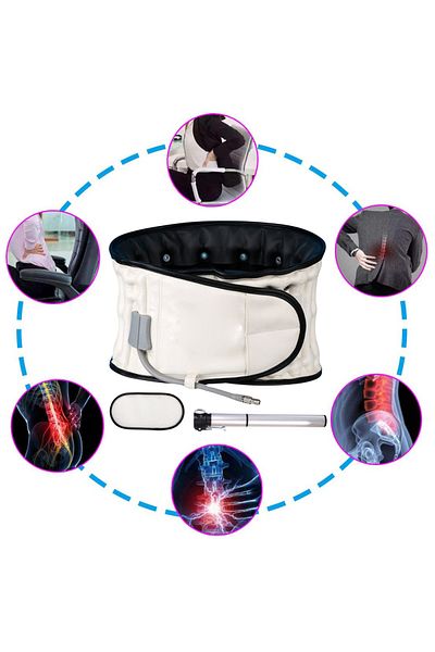 zenifique Lumbar Decompression Belt, Zenifique, Inflatable, Universal Size, Cream
