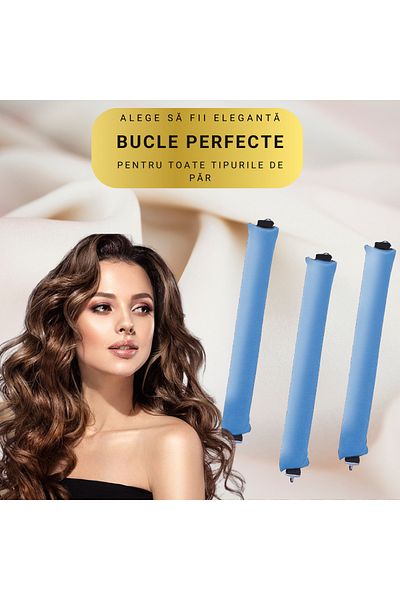 OEM Set 3 ondulatoare fără căldură, din spumă catifelată, bucle naturale, potrivite pentru orice păr