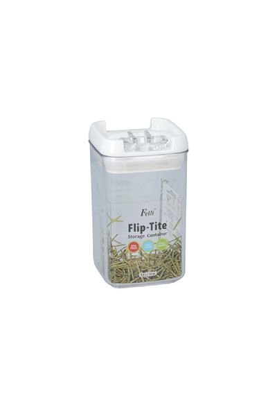 Felli Flip-Tite Square Storage Container Clear and White 400ml