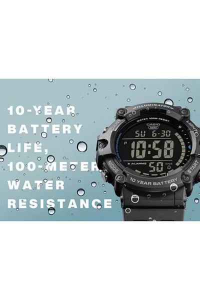 Casio ساعة كاسيو الرقمية للرجال بمينا أسود - AE-1500WH-1AVDF