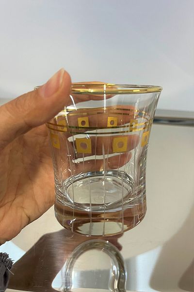 DECOSTYLE Pashabahçe 420014 240 Cc Handwork Decorated Water Cup 6 Li