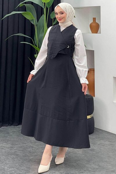 Tesettür Diyarı Women's Tansel Fabric Vest Hijab Suit