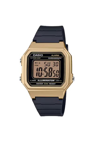 Casio ساعة كاسيو الرقمية للرجال بمينا ذهبي - W-217HM-9AVDF