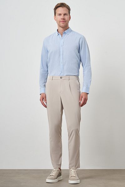 Morven Men's Stone Trend Slim Fit Full Rubber Pants