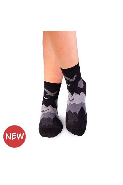 Pirin Hill Fine Cotton Ankle Socks Black Flight