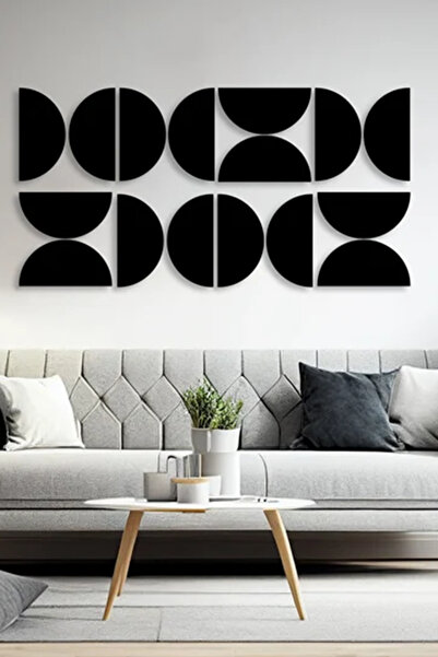 AHWALL Bohemian Yarım Daire Dekoratif Duvar Paneli (16 Adet Yarım Daire)