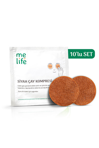MELIFE Siyah Çay Kompresi Göz Maskesi 10'lu Set
