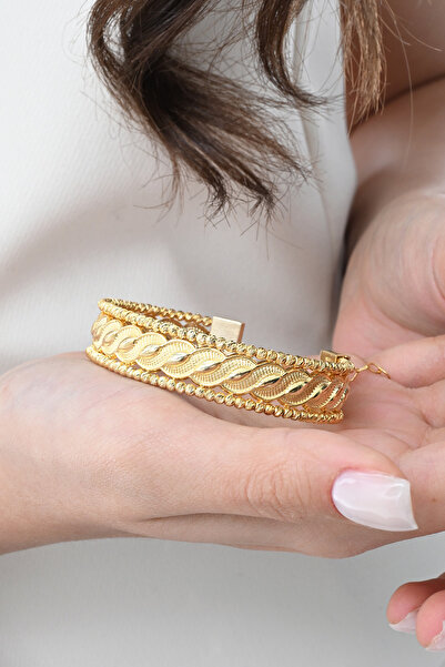 jingle bells 925 Ayar Gümüş Bilezik Altın Kaplama 22 Ayar Altın Kaplama