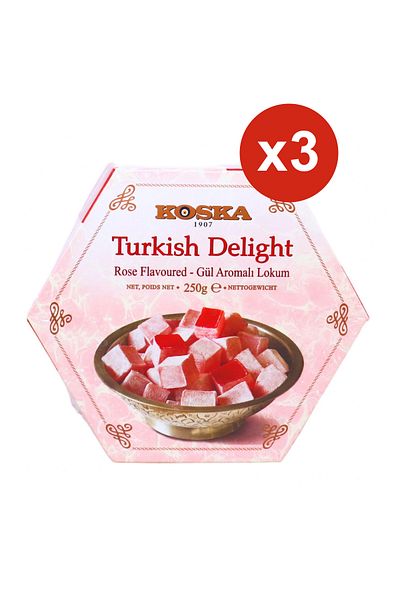 Koska Turkish Delight Rose 250g x3PCS