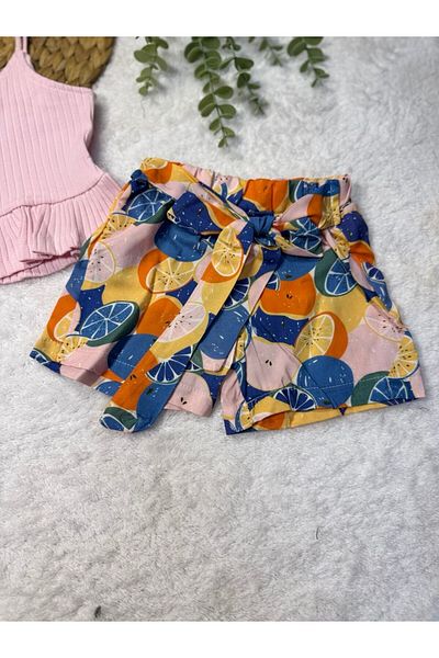 TİJK Girl's Rope Strap Top and Bottom Set