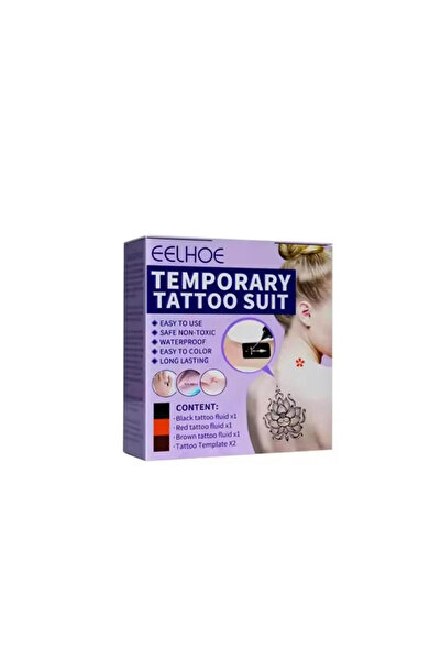 EELHOE ايلهو مجموعة وشم مؤقتة مع حبر وشم 3 الوان * 10 مل