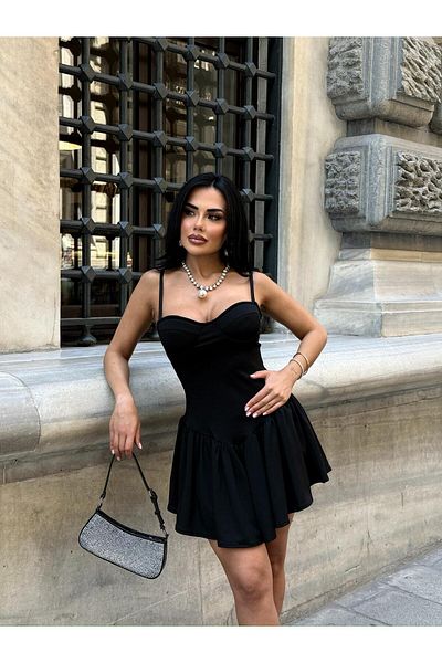 sajarsln Φούστα με βολάν με ρυθμιζόμενο λουράκι Gloplu Lycra Flared φόρεμα