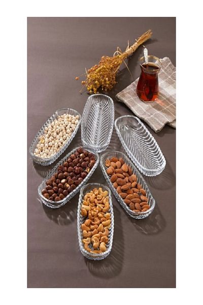 GoldenKitchen 6 Pieces Glass Breakfast \ Cookie Plate Presentation
