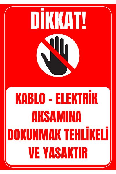 Girl Power 35 X 50 No Touching Cable Electrical Assembly Foil Printing Sticker Warning Sign