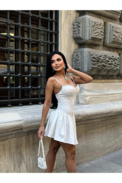 sajarsln Φούστα με βολάν με ρυθμιζόμενο λουράκι Gloplu Lycra Flared φόρεμα