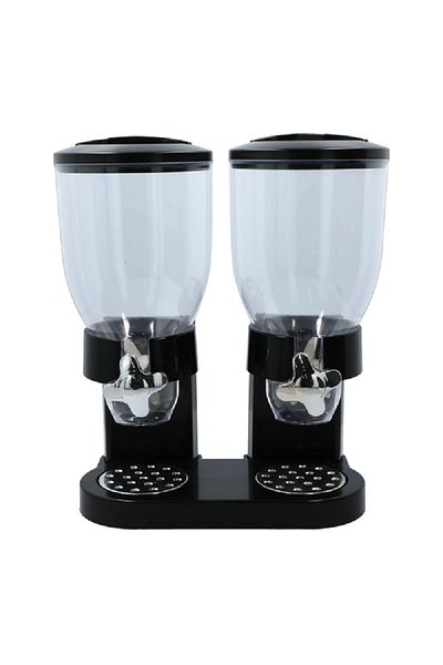 Felli Indispensable Double Food Dispenser Black and Clear