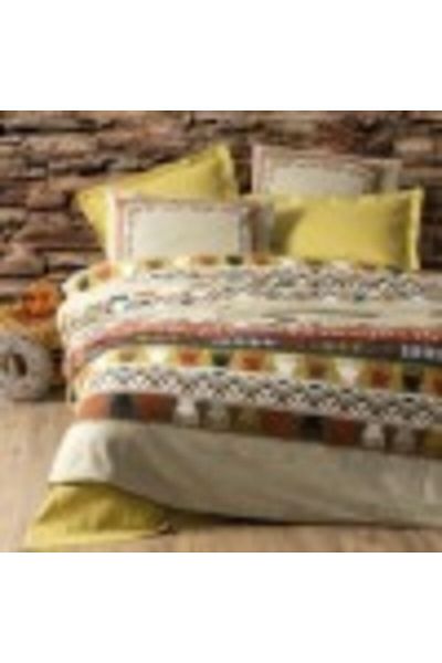 Cotton Box Lenjerie pat dublu bumbac 100% ranforce, Cotton Box, Magnus Mustard