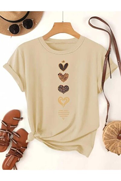 TekTarzz Μοντέρνο μπλουζάκι Unisex Crown Heart Print Design