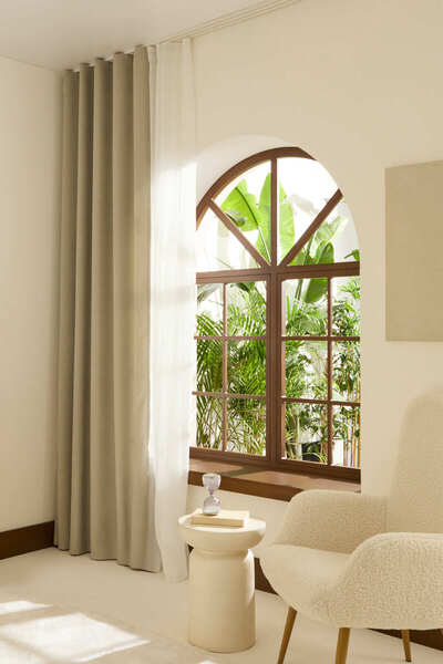 Kaşmir Home Κουρτίνα φόντου Holly Ada Γκρι 150x270 εκ.