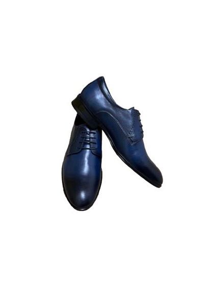 Elegant Pantofi pentru bărbați, Piele naturală, Albastru, Mărimea 40