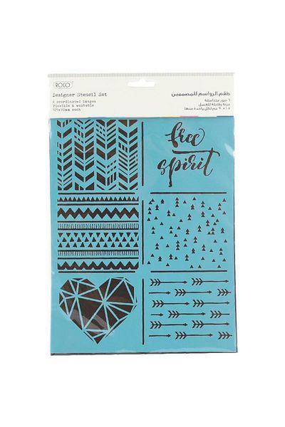 Roco Design Stencils Coordinated "Free Spirit" Plastic
