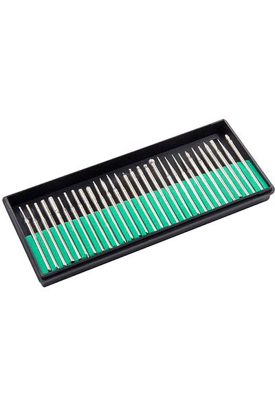 zenifique Set of 30 Electric Drill Bits, Diamond Bits, For Manicure And Pedicure, 3 Mm