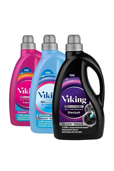 Viking TECHNOPOWER Sıvı Çamaşır Deterjanı Capcanlı, Hassas Ve Siyahlar 2.7 lt...