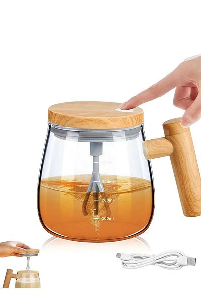 Generic 500ml Automatic Electric Mixing Cup High-Speed for Coffee, Milk, Juice & Protein Mixture