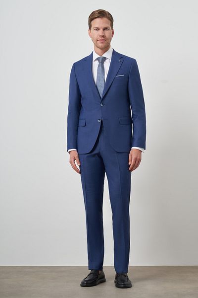 Morven Men's Parliament Polyviscose Slim Fit Mono Collar Suit