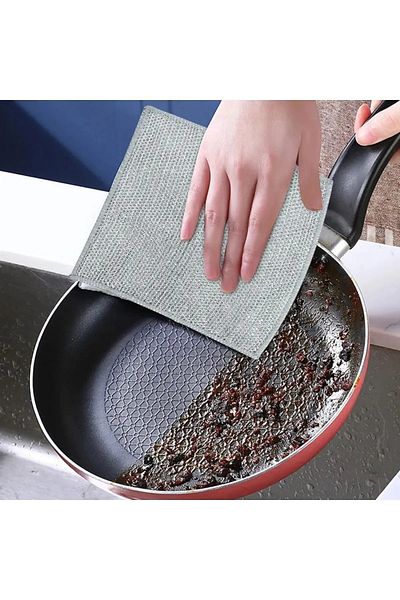 ARVALE 3Pcs Wire Cleaning Cloth Dirt Degreaser Sink Kitchen Dish Cleaning Sponge Cloth