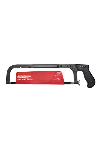 ACE Adjustable Carbon Steel Hacksaw with Steel Handle Black 10-12inch