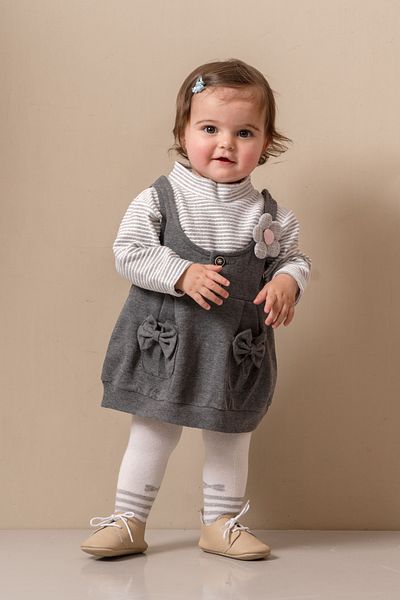 JNF kids Striped Bodysuit (with Pantyhose Gift)